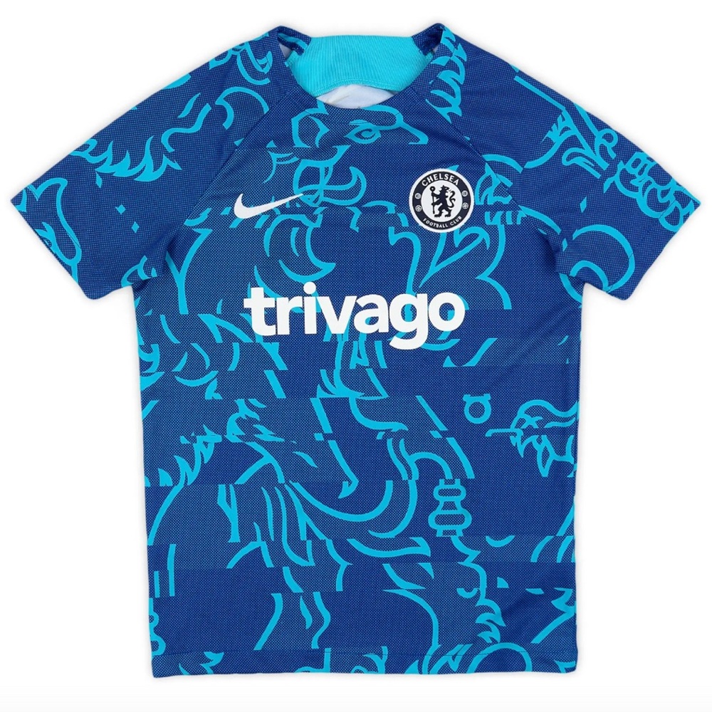 Nike Chelsea FC Pre Match Soccer Jersey DJ8702-448 Youth SizeM